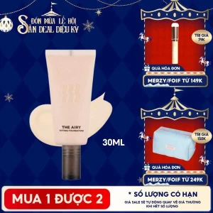 Kem Nền Merzy Hỗ Trợ Kiềm Dầu, Lâu Trôi, Che Khuyết Điểm The Airy Fitting Foundation 30ml