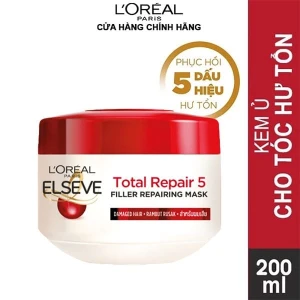 Kem Ủ Tóc Hỗ Trợ Phục Hồi, Dưỡng Ẩm Cho Tóc L'Oreal Elseve Total Repair 5 Deep Reparing Mask 200ml