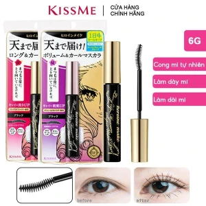 Mascara Chuốt Mi Dạng Màng Phim Nâng Cao Làm Cong, Dài Và Dày Mi Kissme Heroine Mascara Super WP 6g