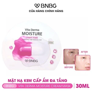 Mặt Nạ Kem BNBG Dưỡng Da Ẩm Mịn, Giúp Da Trắng Hồng Vita Derma Moisture Cream Mask 30ml