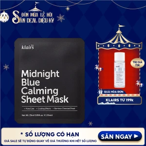 Mặt Nạ Klairs Làm Dịu, Hỗ Trợ Giảm Kích Ứng, Phục Hồi Da Midnight Blue Calming Sheet Mask 25ml