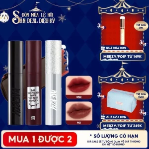 Merzy Glam M13 Vỏ Bạc Son Kem Merzy Siêu Lì, Mịn Môi Noir In The Mellow Tint