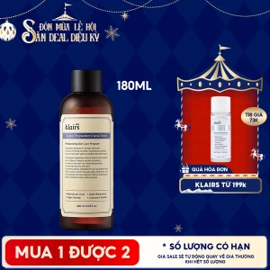 Nước Hoa Hồng Klairs Làm Sạch, Dưỡng Ẩm Supple Preparation Facial Toner 180ml