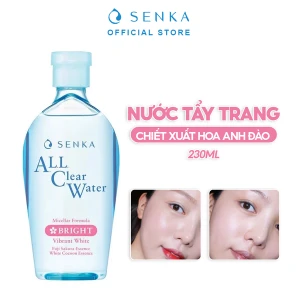 Nước Tẩy Trang Senka Không Cồn Chiết Xuất Hoa Anh Đào All Clear Water Micellar Formula - White 230g