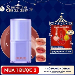 NUSE BY ROMAND Son Bóng Nuse Thuần Chay Cho Môi Căng Mọng, Mềm Mịn Care Liptual 4.5g