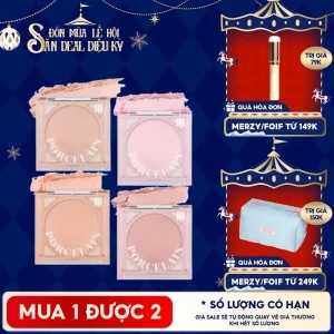 Phấn Má Hồng Merzy Dạng Nén Chuẩn Màu, Lâu Trôi Porcelain Cheek Blusher 4.2g
