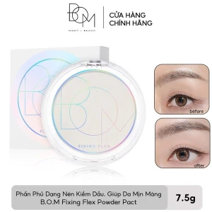 Phấn Phủ B.O.M Dạng Nén Kiềm Dầu, Giúp Da Mịn Màng Fixing Flex Powder Pact 7.5g