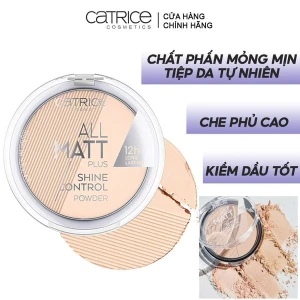Phấn Phủ Catrice Dạng Nén Kiềm Dầu All Matt Plus Shine Control Powder 10g