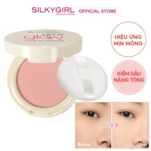 Phấn Phủ Silkygirl Dạng Nén, Nâng Tông Let It Glow Tone Up Powder 7g