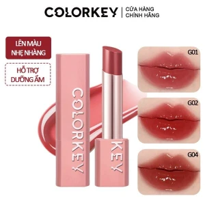 Son Thỏi Có Màu Colorkey Dưỡng Ẩm, Căng Bóng Môi Juicy Glow Lipstick 3g