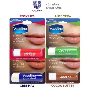 Son Thỏi Vaseline Dưỡng Ẩm, Chống Nứt Nẻ Môi Có Màu, Không Màu Lip Therapy Dạng Thỏi 4.8g