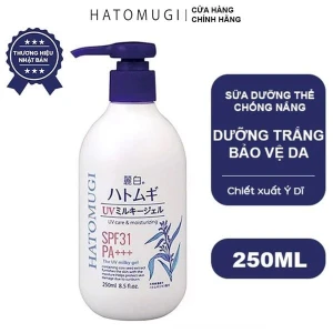 Sữa Dưỡng Thể Chống Nắng Hatomugi Dưỡng Trắng Da UV Care & Moisturizing The UV Milky Gel SPF 31/PA 250ml