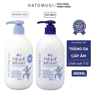 Sữa Dưỡng Thể Hatomugi Dưỡng Sáng Da Nhật Bản Moisturizing & Conditioning The Body Milk 400ml