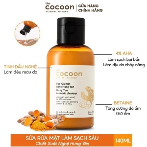 Sữa Rửa Mặt Cocoon Làm Sạch Sâu Chiết Xuất Nước Nghệ Hưng Yên Turmeric Cleanser