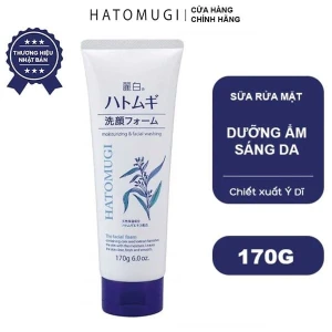 Sữa Rửa Mặt Hatomugi Dưỡng Ẩm Hỗ Trợ Làm Sáng Da Chiết Xuất Ý Dĩ Nhật Bản Moisturizing & Facial Foam 170g