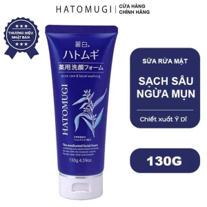 Sữa Rửa Mặt Hatomugi Ngừa Mụn, Dưỡng Ẩm Da Nhật Bản Acne Care & Facial Washing 130g