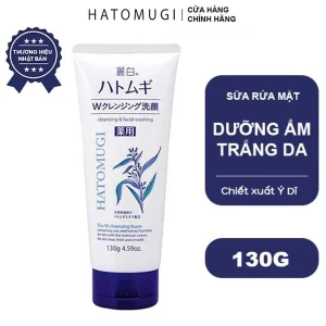 Sữa Rửa Mặt Hatomugi Tẩy Trang & Hỗ Trợ Dưỡng Sáng Da Nhật Bản Cleansing & Facial Washing 130g
