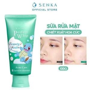 Sữa Rửa Mặt Senka Tạo Bọt Dành Cho Da Mụn Perfect Whip Acne Care 100g