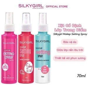 Xịt Cố Định Lớp Trang Điểm Silkygirl Cấp Ẩm, Kiềm Dầu, Bảo vệ Da Makep Setting Spray 70ml