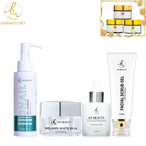 Bộ dưỡng da ngừa nám KN Beauty gồm: Kem Face Serum Gel Rửa Mặt Gel TTBC