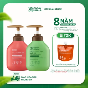 Combo Gội Xả Thảo Dược Bưởi Trà 350g