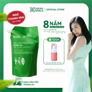 Túi Refill Dầu Gội Thảo Dược Gừng Sả Cỏ Cây Hoa Lá 1000g