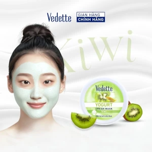 Mặt nạ sữa chua Vedette Kiwi 120ml dưỡng ẩm sâu và làm sáng da. Dùng cho mọi loại da.