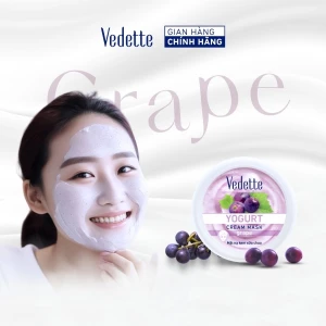 Mặt nạ sữa chua Vedette Nho 120ml dưỡng ẩm sâu và duy trì vẻ tươi trẻ cho làn da. Dùng cho mọi loại da.