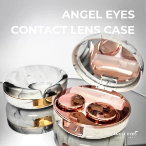 Khay đựng lens vân đá marble