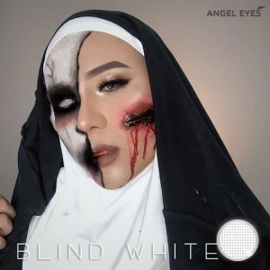 Kính áp tròng Cosplay Blind White