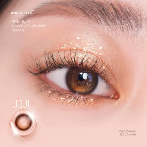 Lens nâu có độ cận Angel Eyes JEJU hiệu ứng loang màu như mắt ướt lens filter đang thịnh hành trên TikTok