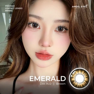 Lens nâu Emerald thương hiệu Angel Eyes không độ đường kính 14.0mm