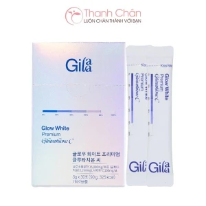 Bột Ngậm Trắng Da Gilaa Glow White Premium Glutathione C 3g/gói (vỏ trắng)