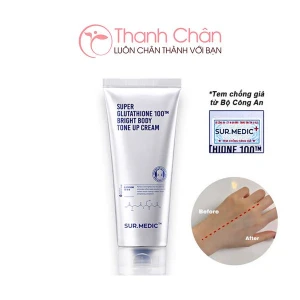 Kem Dưỡng Thể Trắng Da Nâng Tông Sur.Medic Super Glutathione 100TM Bright Body Tone Up Cream