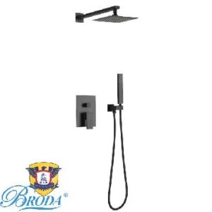 Bộ sen tắm nóng lạnh âm tường Mầu Đen A72 FAHKLER