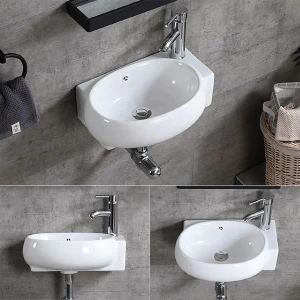 CHẬU LAVABO GÓC TREO TƯỜNG KHÔNG GIAN NHỎ FAHKLER 8304