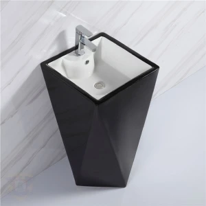 CHẬU LAVABO LIỀN KHỐI MẦU ĐEN 4023-1