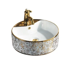 Chậu LAVABO TÔ SỨ HOA VĂN FAHKLER 8512