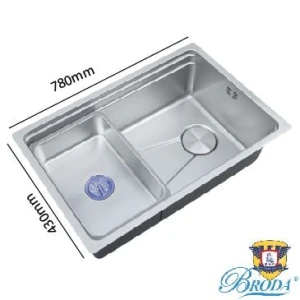 Chậu Rửa Chén 1 hố Âm Đá sus 304 KT 78x43cm 7843AD