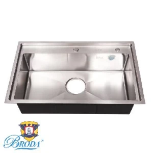 Chậu Rửa Chén 1 Hố KT 80x48 sus 304 FAHKER