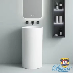 Chậu rửa LAVABO Đứng LIỀN KHỐI 1127-2 BRODA