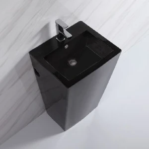 Chậu rửa lavabo liền khối mầu đen 1024-1 BRODA