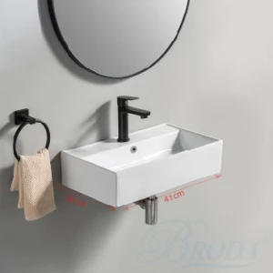 Chậu rửa lavabo treo tường 41x41cm BRODA