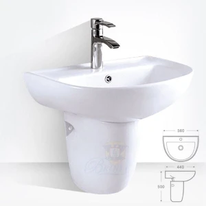Chậu rửa treo tường chân lửng 905 BRODA