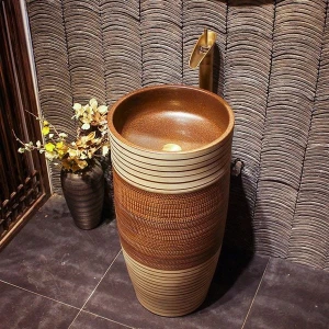 LAVABO RỬA MẶT GỐM SỨ SÂN VƯỜN 177