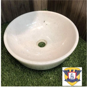 LAVABO TÔ ĐÁ TỰ NHIÊN MẦU TRẮNG