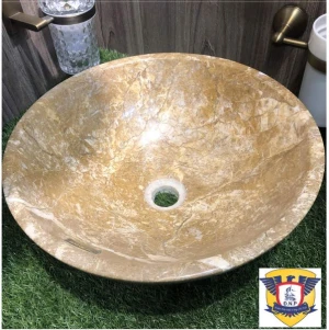 LAVABO TÔ ĐÁ TỰ NHIÊN MẦU VÀNG