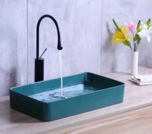 LAVABO TÔ đặt bàn màu xanh