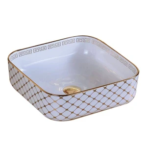 LAVABO TÔ SỨ ĐẶT BÀN VUÔNG G354-2