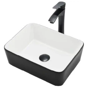 LAVABO TÔ SỨ ĐEN FAHKLER 8025-B49